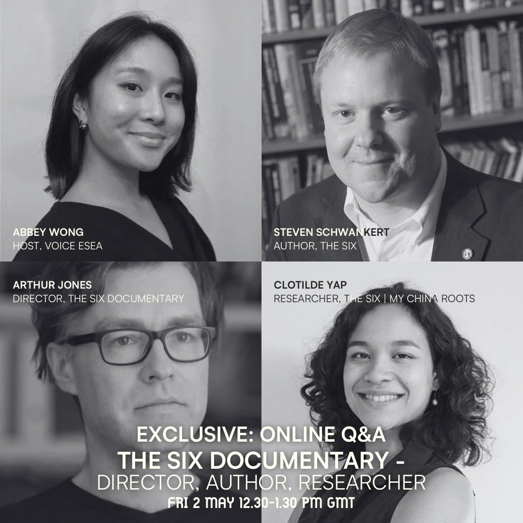 voiceesea (@voiceesea) on Twitter photo EXCLUSIVE Q&A!
Join us on Fri 2 May @ 12.30-1.30PM GMT as we speak with <a href="/thesixfilm/">The Six 六人</a> and book director, author and research team about their journey to uncovering the stories of the Titanic’s six Chinese survivors!
FREE access with an exhibition ticket 👇
eventbrite.co.uk/o/voice-esea-5… EXCLUSIVE Q&A!
Join us on Fri 2 May @ 12.30-1.30PM GMT as we speak with <a href="/thesixfilm/">The Six 六人</a> and book director, author and research team about their journey to uncovering the stories of the Titanic’s six Chinese survivors!
FREE access with an exhibition ticket 👇
eventbrite.co.uk/o/voice-esea-5…