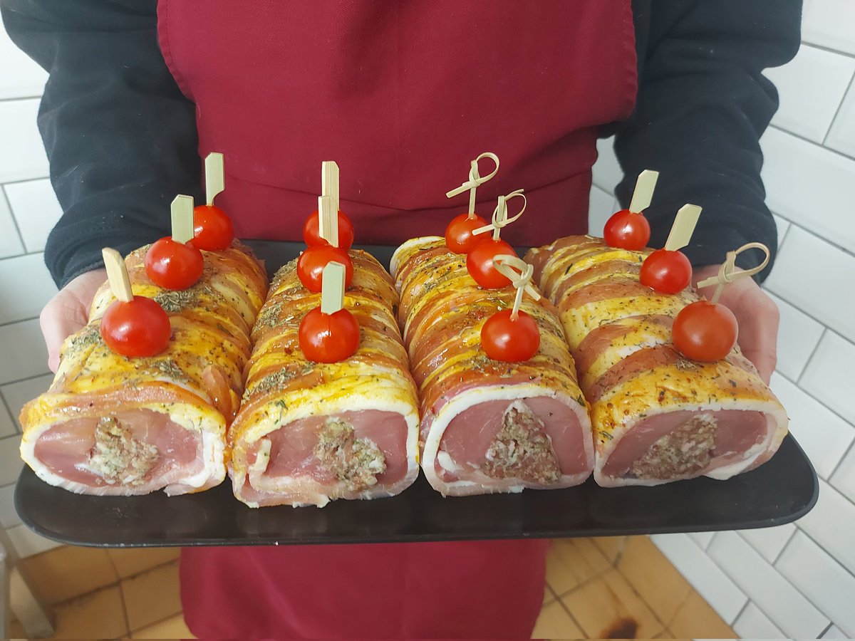 Stuffed Pork Fillet lovingly made by my son this morning!#pork #shoplocal