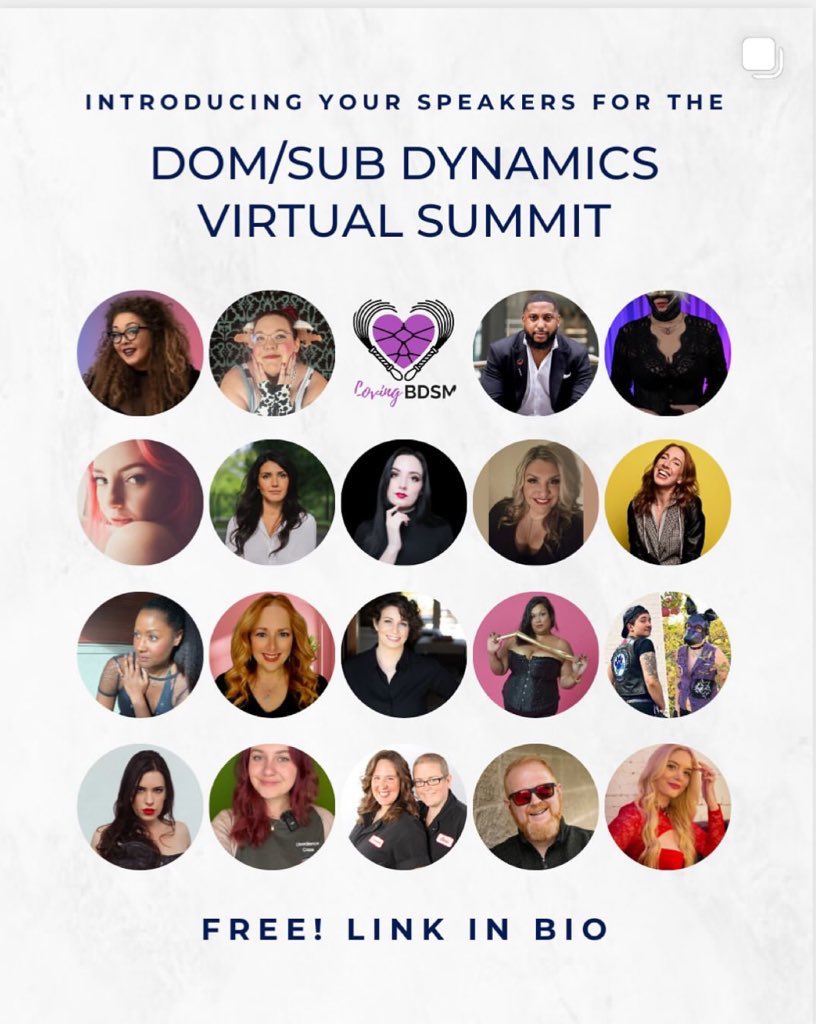 Erin Tillman (@datingadvicegrl) on Twitter photo Register for FREE for the Dom/sub dynamics summit hosted by <a href="/Domsubliving/">Dom Sub Living</a>! So many amazing kink professionals presenting over 4 days including my workshop ‘Dating While Kinky’ happening on Tues, Apr 1 at 1pm PT/10am ET! See you there💕💫
Sign up here! domsubdynamics.com/?affiliate=eri… Register for FREE for the Dom/sub dynamics summit hosted by <a href="/Domsubliving/">Dom Sub Living</a>! So many amazing kink professionals presenting over 4 days including my workshop ‘Dating While Kinky’ happening on Tues, Apr 1 at 1pm PT/10am ET! See you there💕💫
Sign up here! domsubdynamics.com/?affiliate=eri…