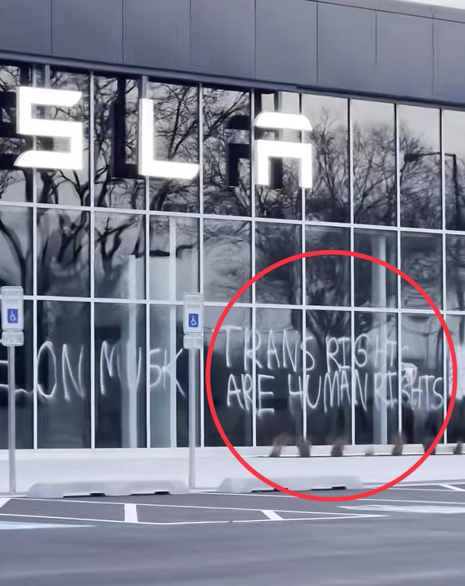 cwebbonline's tweet image. Yeah, I’m not buying it.

This Tesla vandalism is wrong—but it’s not Democrats. It’s someone trying to make you think it’s Democrats while also pinning the blame on the trans community. It’s a setup.