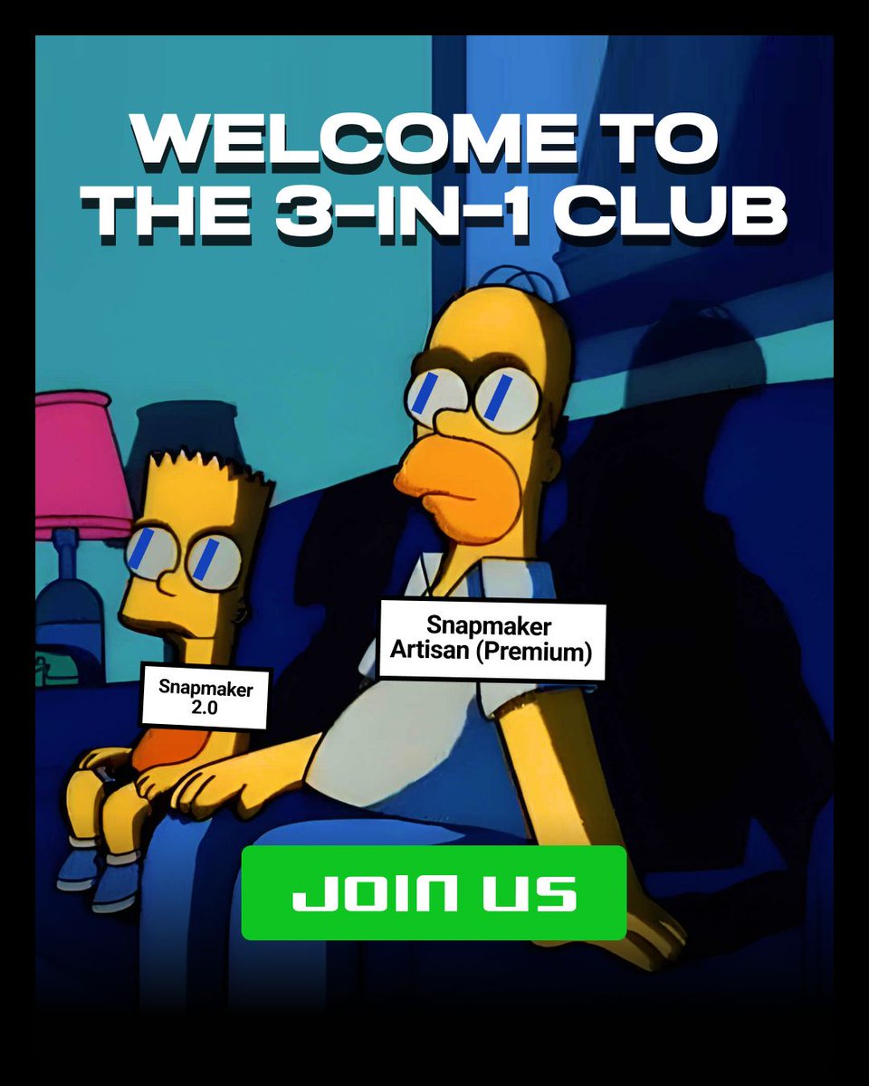 snapmaker's tweet image. 👋Welcome aboard—there’s plenty of room in the #3in1 Maker Club.😉

👀We see some new faces testing the 3-in-1 waters. Why not check out the Snapmaker Artisan Premium 3-in-1 3D Printer while you're here?

💡One machine. Three powers. No compromises!
✅Larger build volume for