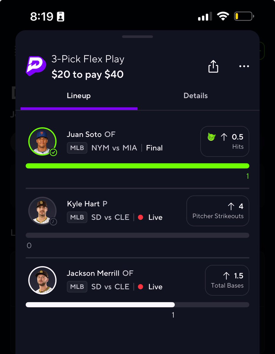 I’m not upset, but <a href="/PrizePicks/">PrizePicks</a> why do the pitching bets never read on the app ? Hart is at 4 currently but the stats don’t update like the others.
