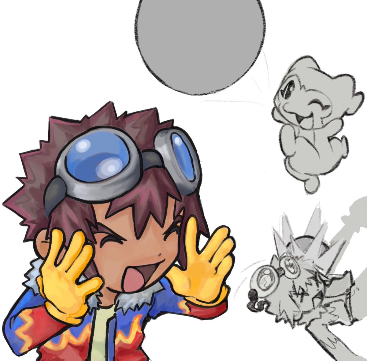 im trying very hard to make comprehensible doodles. He was hospitalized after this 😔