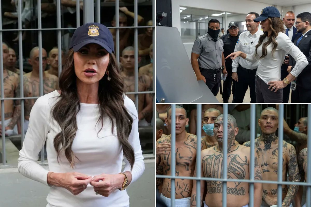 🚨NEW: Kristi Noem defends El Salvador mega-prison photo op, 'the people needed to see it.'

“They need to see that the United States is going to use every tool that we have to make our communities safer, that that is a consequence of someone who is a terrorist,” Noem told Fox