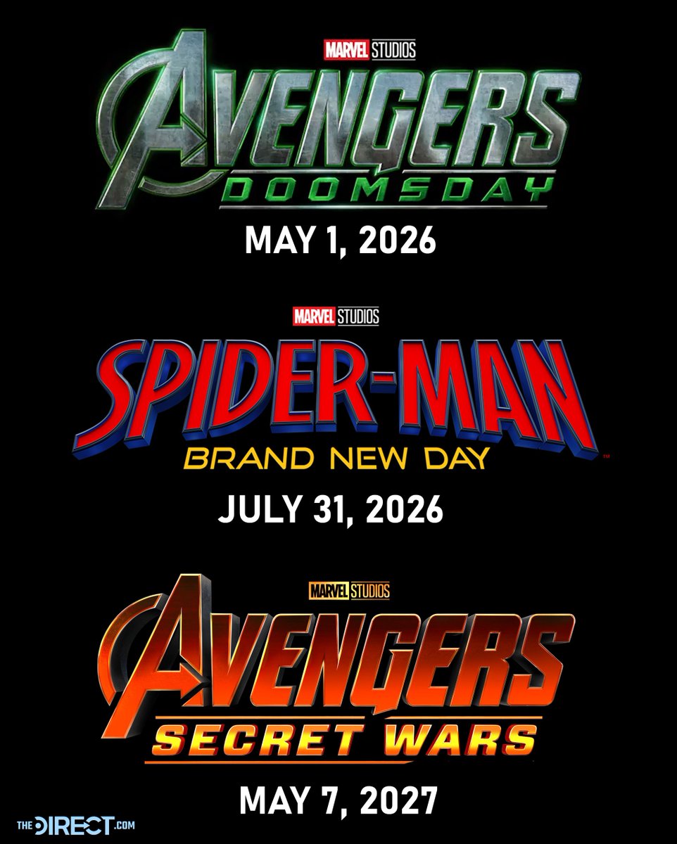 3 massive #MCU movies, releasing over one year: