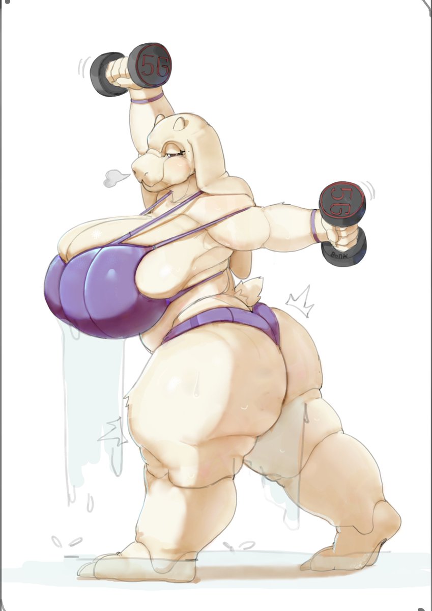 Toriel working out