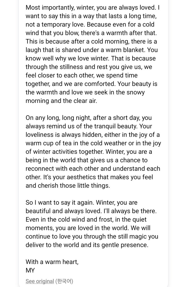 winteraphy's tweet photo. Winter really deserves this kind of messages 🥹🥹 whoever wrote this for her, thank you 🙏🏻 https://t.co/nVR0APl8Vf