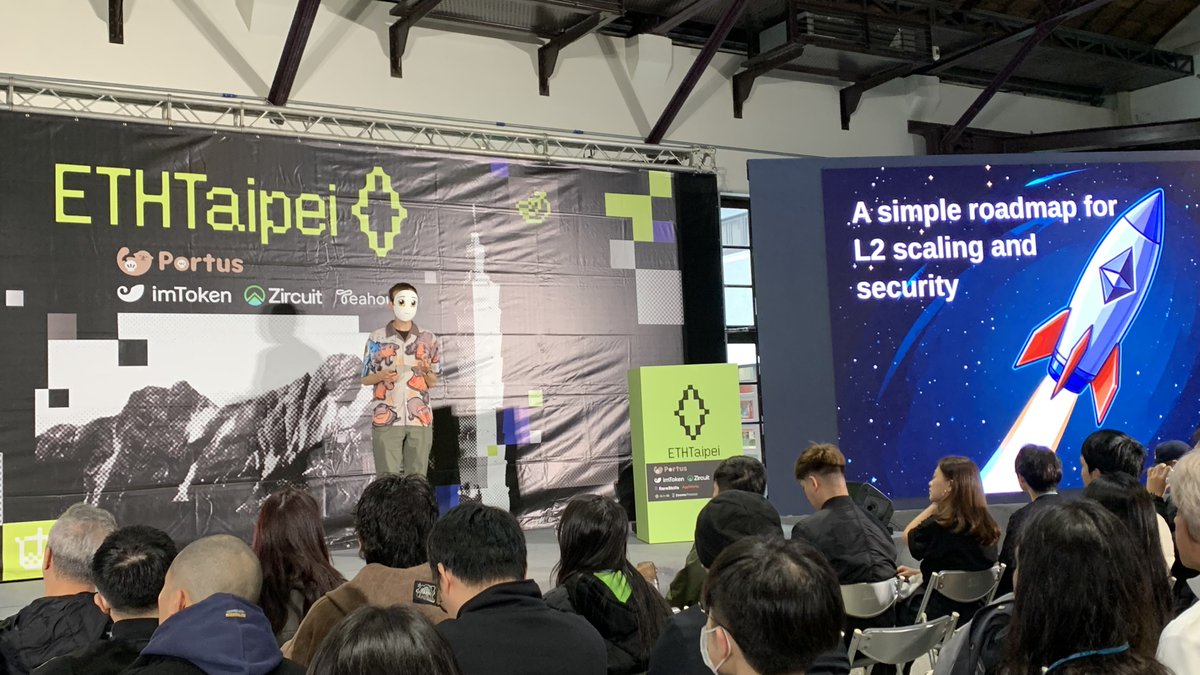 MattersLab's tweet image. We are here in @EthTaipei 🌠
@VitalikButerin is here to deliver a keynote after opening, he will also shares thoughts on Public Goods on day 2. 
#GMILADY 
@web3matters_zh