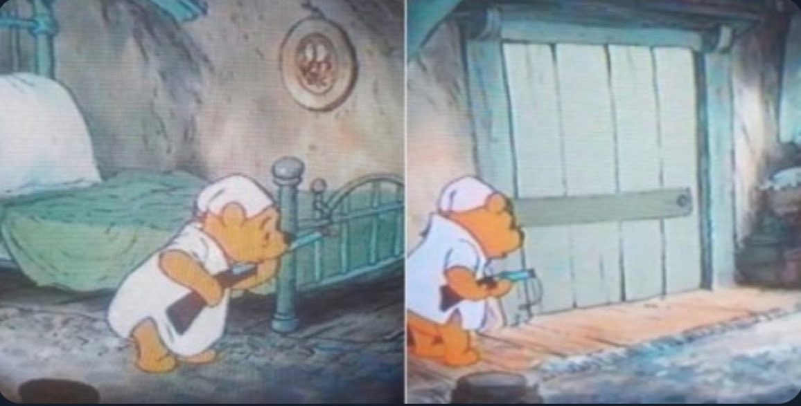 Hoodville_'s tweet image. y'all might not remember but winnie the pooh kept a strap at all times