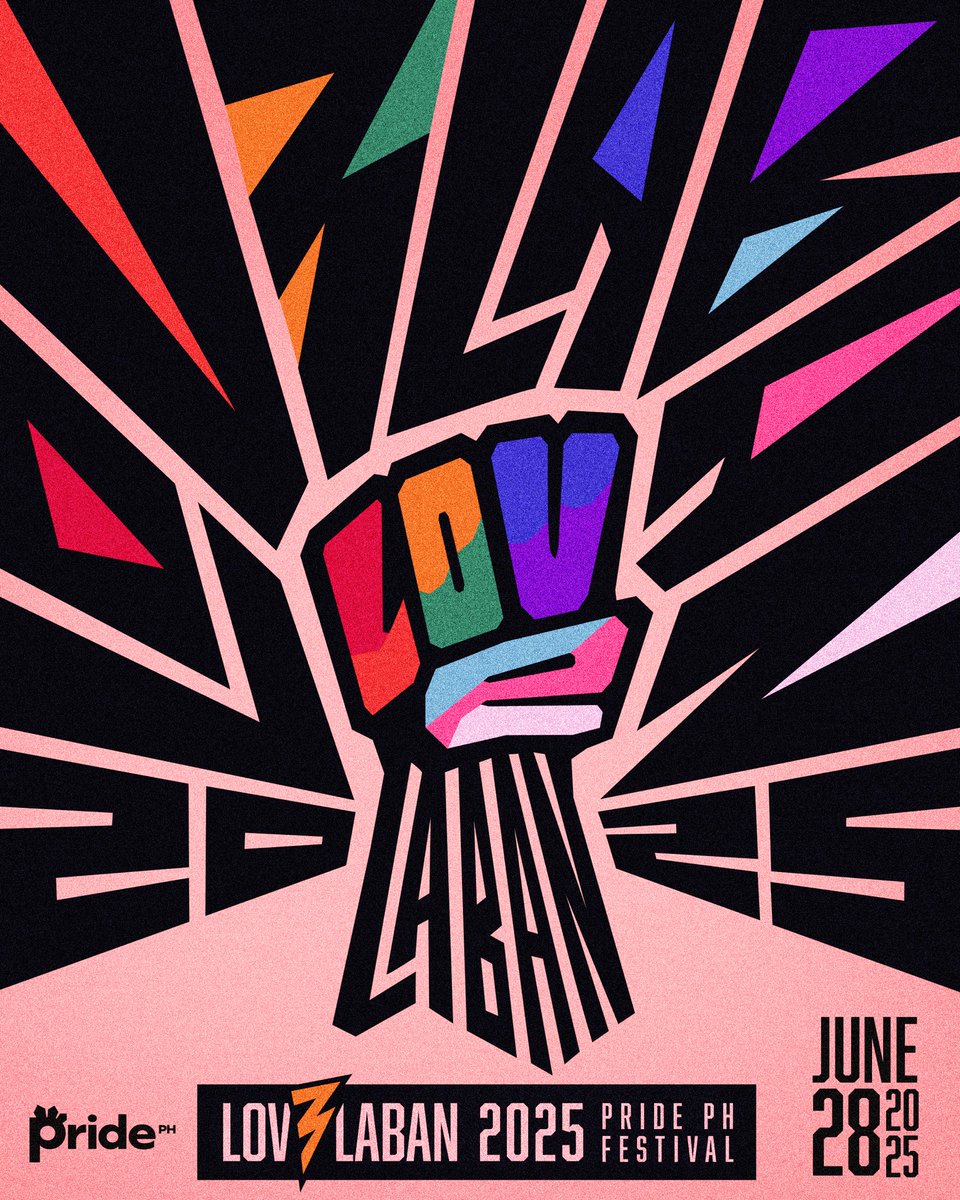 tfpridePH's tweet image. ⚡️ IZZNOT A PRANK! ⚡️

Mas MATAPANG at mas MASAYANG LABAN para sa LOVE! 🏳️‍🌈 PUKSAAN NA!

LOV3LABAN 2025
Pride PH Festival
June 28, 2025

#LOVE3LABAN #PridePH #PuksaanNa