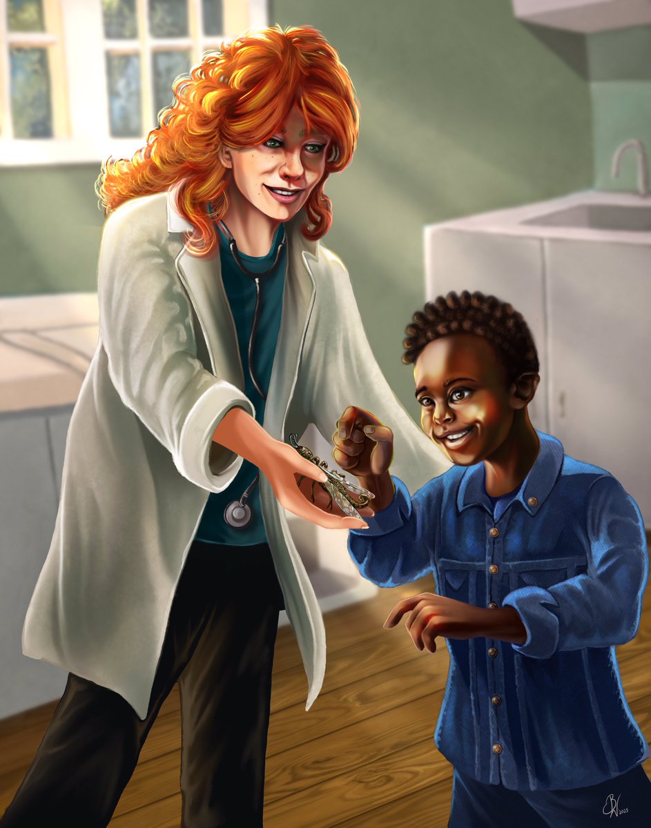 Finished illustration #4 for the Mierna Mysteries series ~ Book3