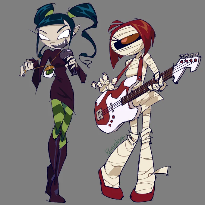 obscure cartoon characters standing in a void number 209483 