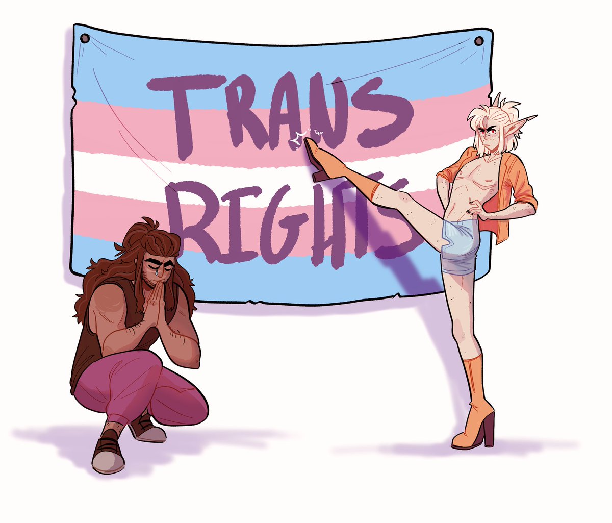 Don't make him tap the sign.