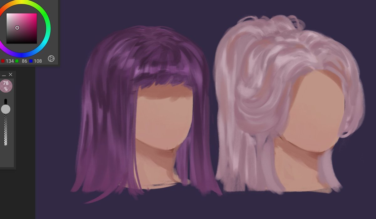 Hair practices I did a while ago :3c 

#practice #sketch