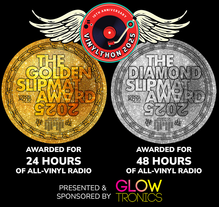As it's our 10th anniversary - we are doing something UNPRECEDENTED. For those stations that go *48* hours of all-vinyl - they will receive the inaugural 2025 Diamond Slipmat Award, kindly sponsored by Glowtronics! Get your radio station involved: vinylthon.com