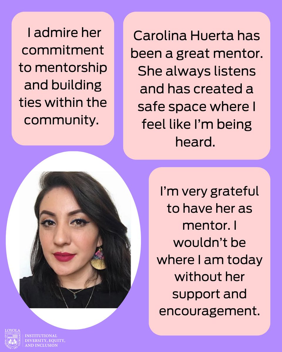 In honor of Women's History Month, we're celebrating the amazing leaders fostering belonging and empowerment at Loyola. A special shoutout to Carolina for her inspiring dedication to creating an inclusive campus where everyone feels at home! 💗 ✨ #WomensHistoryMonth