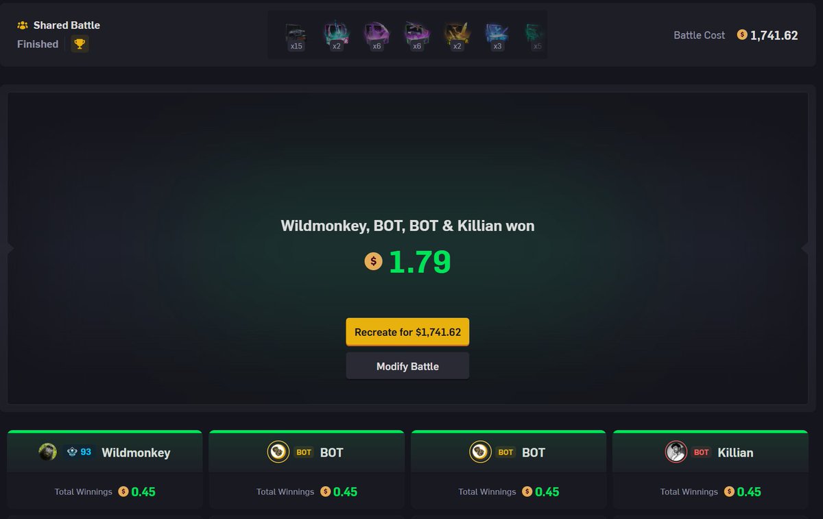 Wildmonkeylv's tweet image. csgoempire.com/case-battles/g…
0.055% 😐 @CSGOEmpireV2 @CSGOEmpire