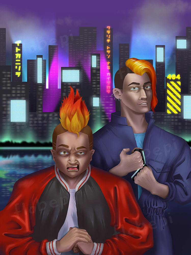 flobepi's tweet photo. Cyberpunk is NOT dead. Un poquito de lo que estuve haciendo por stream últimamente https://t.co/jqGGIV7gY6