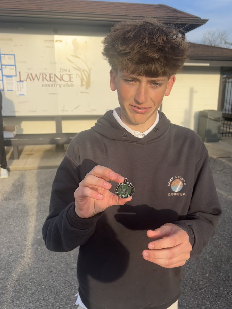 Congratulations to Kieran Myers for his 7th place finish today at Lawrence country club. The team finished in 5th.  Way to start the season Raiders!