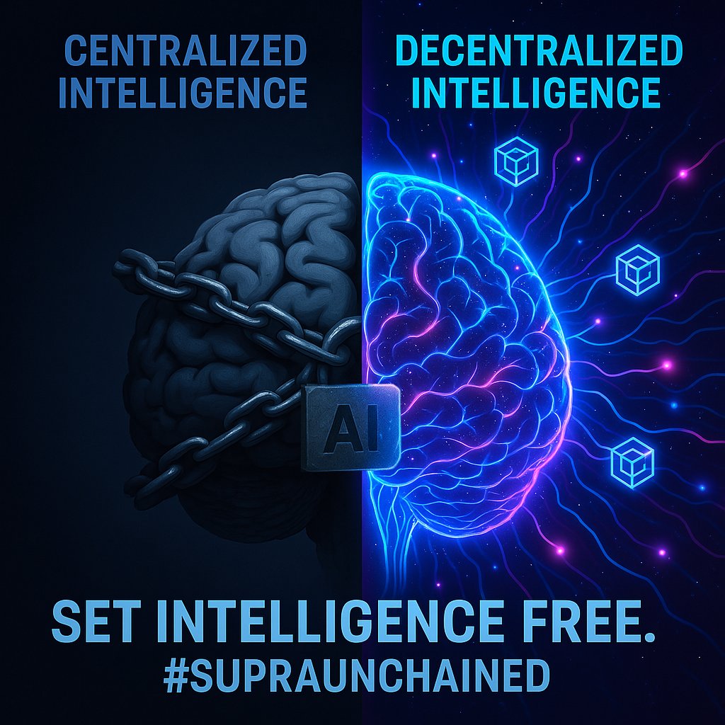 Intelligence is evolving. Centralized control is outdated.
Decentralized AGI is the future—and the future is now.

Join SUPRA in building a new era of synthetic ultra-intelligence, powered by YOU! 🌐🧠

Follow &amp; Repost for updates, upcoming contests, airdrops, and early access!