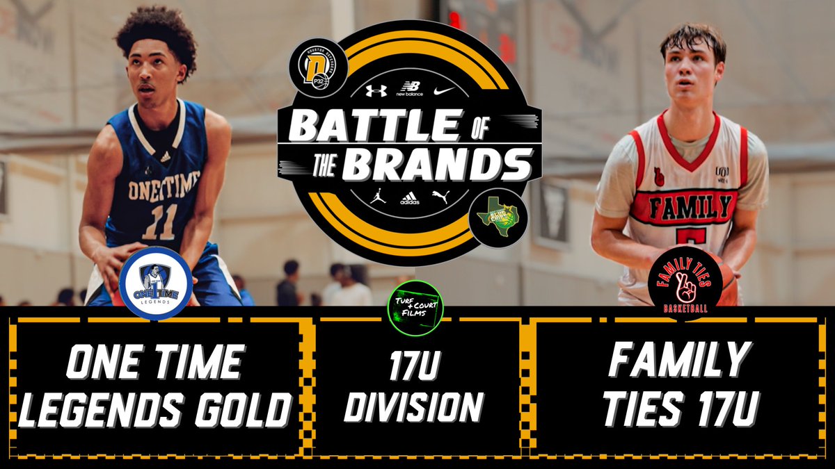 💥Battle of the Brands
🏀 One Time Legends Gold vs Family Ties
🎞️ Watch Recap ⬇️

youtu.be/9OCZPKFpNFw

<a href="/FamilyTiesBB/">Family Ties Basketball</a> <a href="/onetimelegends/">One Time Legends</a> 
@battledabrands <a href="/defenders17u/">Coach Larry</a> @bluechipsceo <a href="/bigsloan32/">Marcus Sloan</a> <a href="/RayMeach/">ℝ𝕒𝕪 𝕄𝕖𝕒𝕔𝕙</a> <a href="/djones8301/">Doug Jones</a> <a href="/RcsSports/">Jim Hicks</a> <a href="/GradyMajors/">Grady Majors</a> <a href="/BallSoHardSS/">Ball So Hard</a> <a href="/CThaProphet24/">Alex Y</a> <a href="/GASOMass/">Ryan Massad 🔎</a>