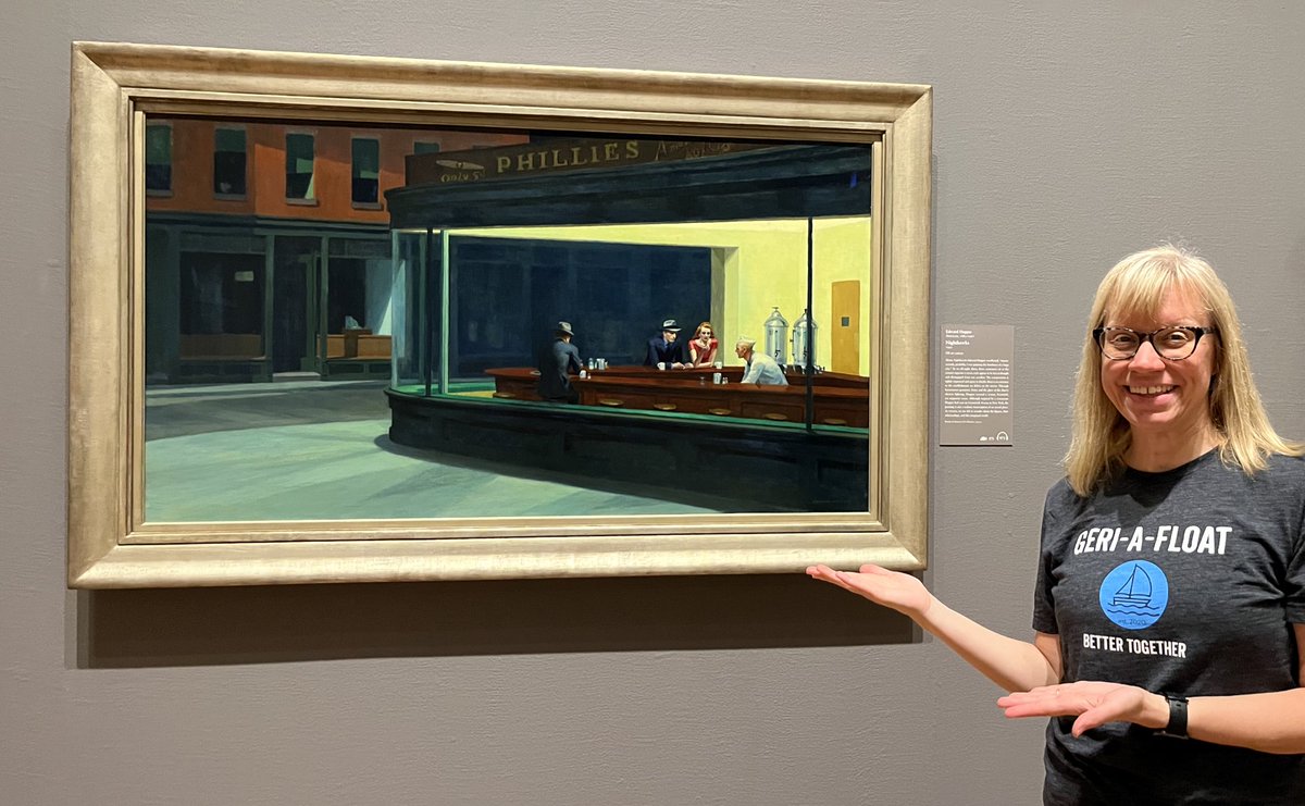 Isolation is common among older people &amp; negatively affects health. Reach out to your favorite seniors!!! Nighthawks at the Art Institute #GeriChicago #AGS25 <a href="/AmerGeriatrics/">American Geriatrics Society</a> <a href="/NMGeriatrics/">NM Geriatrics</a> #GeriAFloatRocks