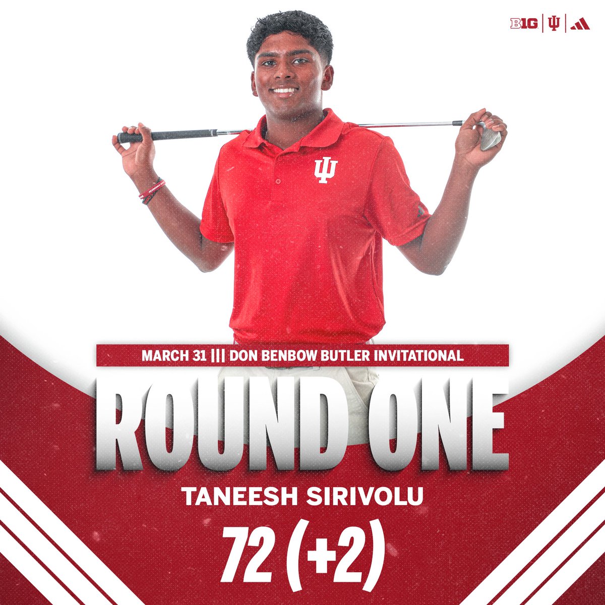 IndianaMGolf's tweet image. Productive first day at the Don Benbow Butler Spring Invitational for the Hoosiers!