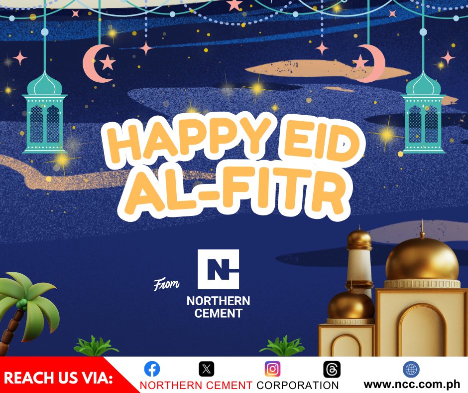 NorthernCement's tweet photo. On this blessed day of Eid, let’s remember to be grateful for the gift of faith, the strength of our community, and the love of our family. Wishing our Muslim brothers and sisters a joyous and peaceful Eid! https://t.co/15kGK4EkxU