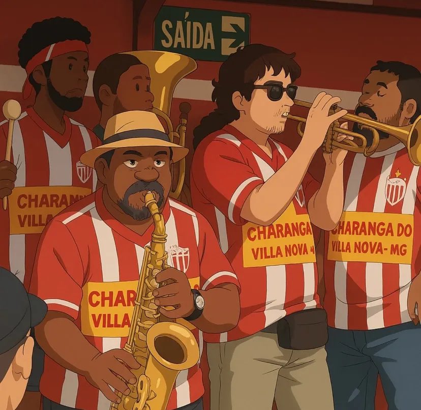 📸 Nós e a página The Football Mineiro entrando na trend e recriamos algumas imagens do futebol mineiro em estilo anime. Confira:

- Charanga do Villa