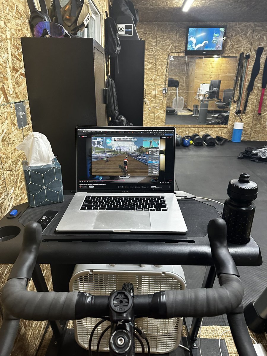 CollinSchaafsma's tweet image. Short on time, bad weather, insert another excuse not to ride outside today. But getting it done with @GoZwift and watching the amazing @runwayml demo!