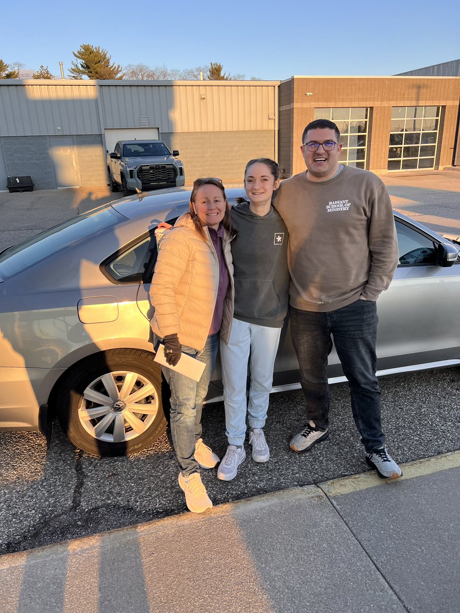 JerryTheis's tweet photo. It’s the beginning of a new era in the Theis household. Christina just purchased her first car! 🚗🛞⚡️ #vwpassat #myauto https://t.co/PtuIklMPVy