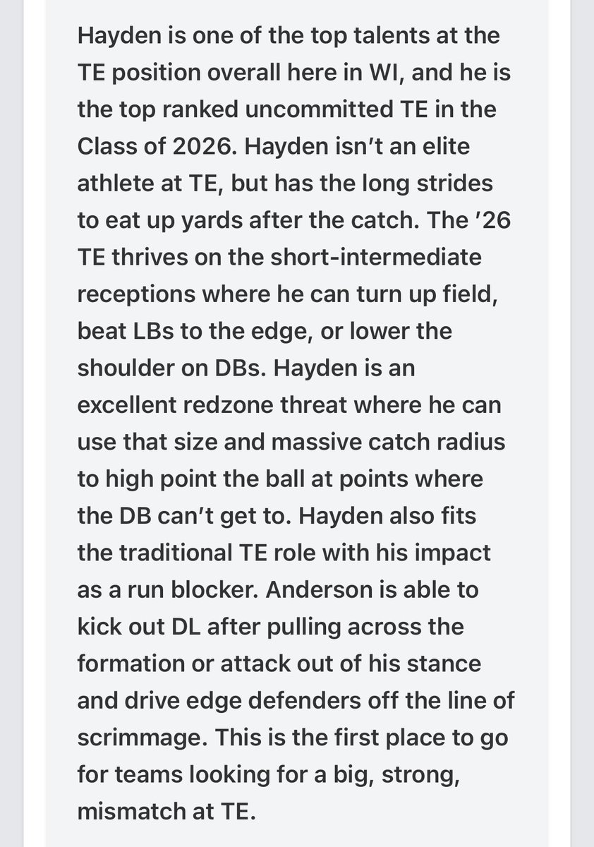 Hayden Anderson (@haydena79001324) on Twitter photo Big thanks <a href="/MJ_NFLDraft/">Mark Johnson</a> and <a href="/PrepRedzoneWI/">Prep Redzone Wisconsin</a> for the write up!
<a href="/PrepRedzone/">Prep Redzone 🏈</a> <a href="/BarnevldHoreb/">MHB Football</a> <a href="/coachsaint25/">Bret St Arnauld</a> <a href="/Matt_Goff13/">Coach Goff</a> <a href="/coachbalbach/">Chris Balbach</a> Big thanks <a href="/MJ_NFLDraft/">Mark Johnson</a> and <a href="/PrepRedzoneWI/">Prep Redzone Wisconsin</a> for the write up!
<a href="/PrepRedzone/">Prep Redzone 🏈</a> <a href="/BarnevldHoreb/">MHB Football</a> <a href="/coachsaint25/">Bret St Arnauld</a> <a href="/Matt_Goff13/">Coach Goff</a> <a href="/coachbalbach/">Chris Balbach</a>