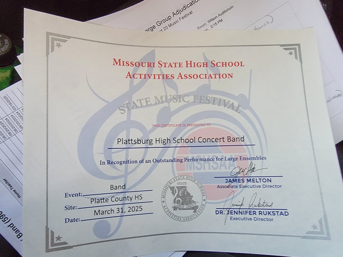 Congrats to the Plattsburg High School Concert Band on their performance at MSHSAA State Large Group Festival today! They earned a 2 Silver rating for their concert and sight reading! <a href="/PlattsburgHS/">PHS Tigers</a> <a href="/PlattsburgTiger/">CCR3</a>