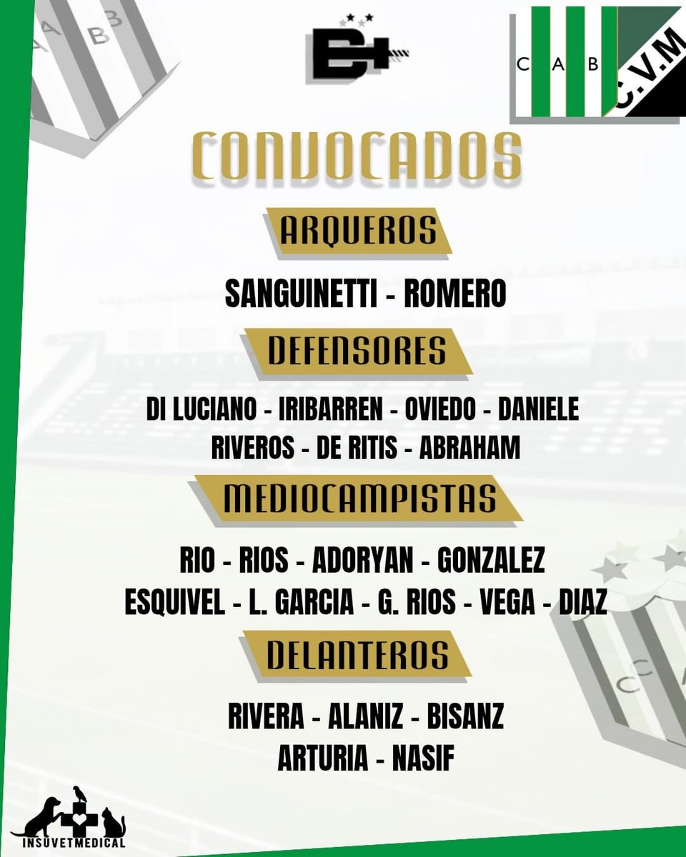 📋 Estos son los convocados por Ariel Broggi para el partido frente a Villa Mitre por los 32avos de final de la Copa Argentina.