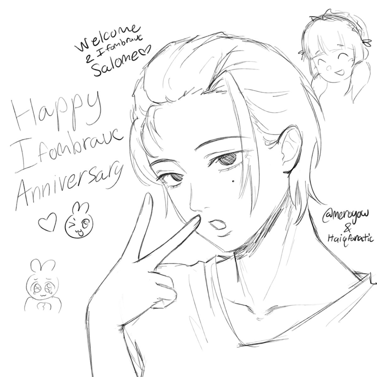 happy ifombrauc anniversary!🎉🎉 <a href="/sumcca/">sumaya</a> &amp; <a href="/zynoas/">aj 🍪</a> ocs🩷