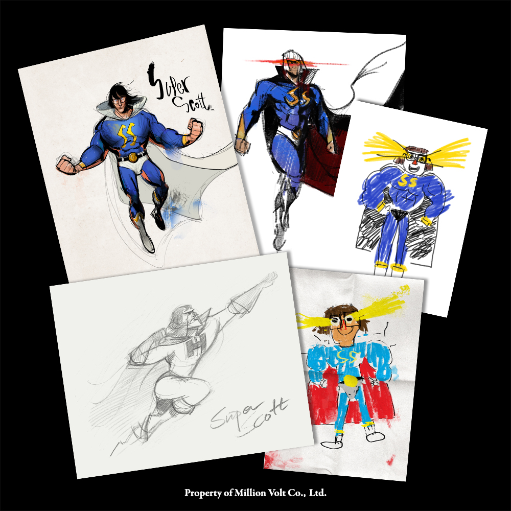 HeroOutsider's tweet photo. "Hero Inside" Producer's Leak #037
#HeroInside

#SuperScott drawings drawn by young Lucy and Uncle Scott... https://t.co/iblZKF7Vp6