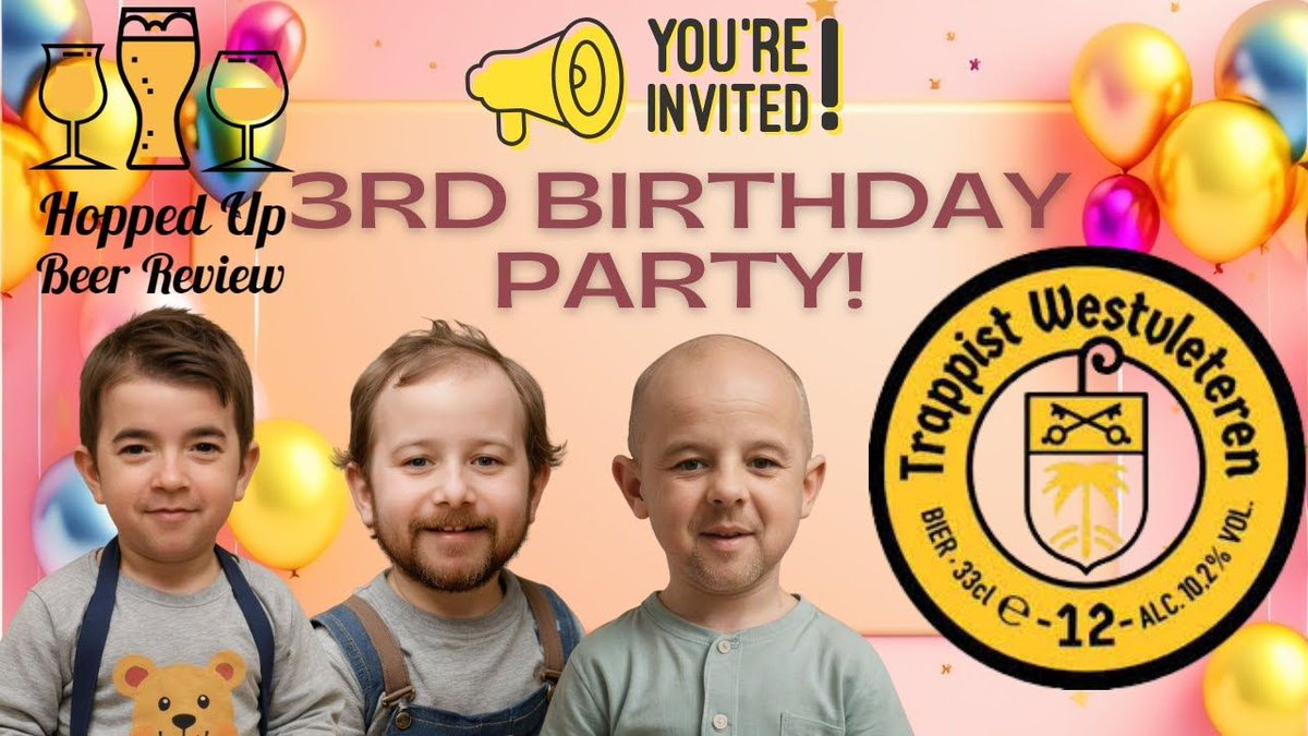 🎂👶 We’re turning 3 and celebrating with a big boy beer — the legendary Westvleteren 12 (10.2%) from Belgium’s Trappist masters! 🇧🇪🍻 youtu.be/W860WlbeiZk 

Our toddler selves are invited, but this one’s definitely not juice box approved. 😆

#Westvleteren12 #TrappistBeer