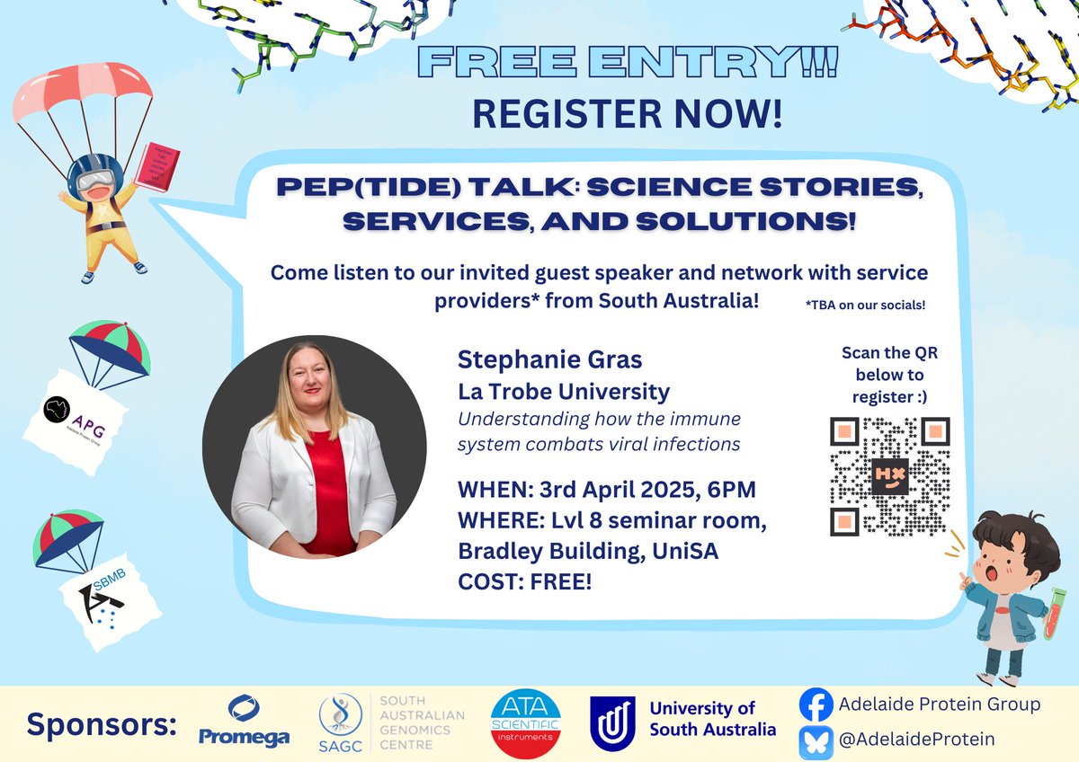 AdelaideProtein's tweet image. ⌛️Time is running out!! LAST FEW DAYS TO REGISTER!!

Come listen to our invited guest speaker and connect with local service providers!!