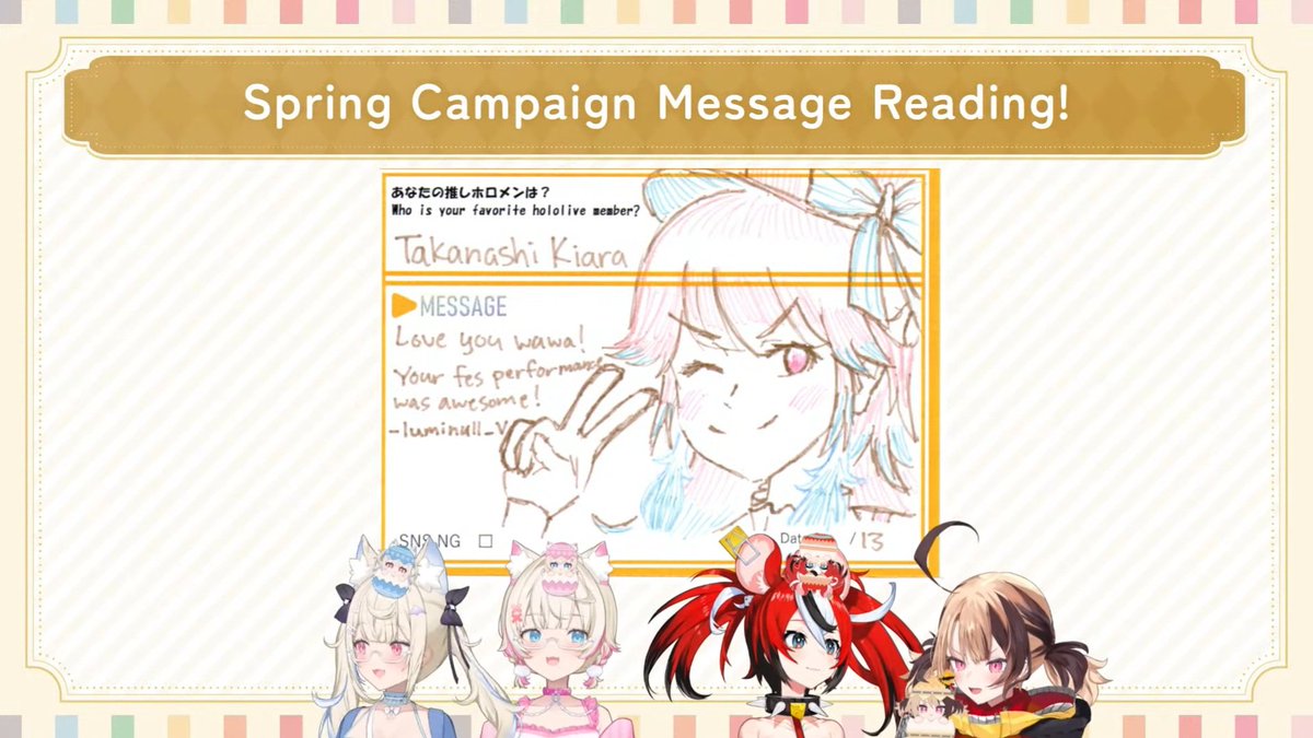 I JUST WATCHED THE STREAM I DIDN'T EXPECT THEM TO SHOW MY KIARA ART 😭😭😭