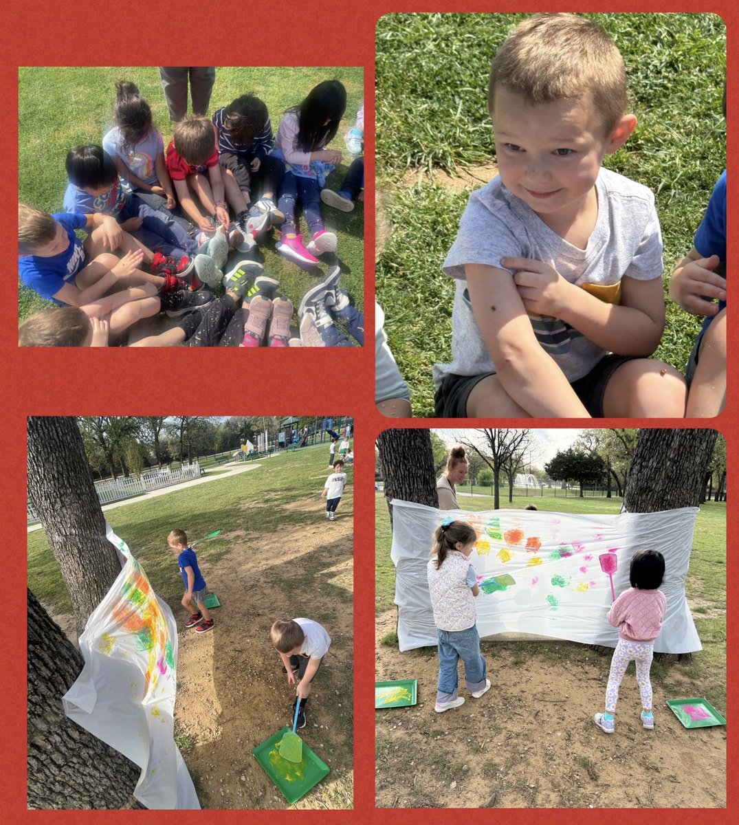 Insect study = fly swatter painting &amp; ladybug release 🐞🪰🦋🐝🐜🦗🪲 
K/S PK4 class #CarrollISD #OldUnionES