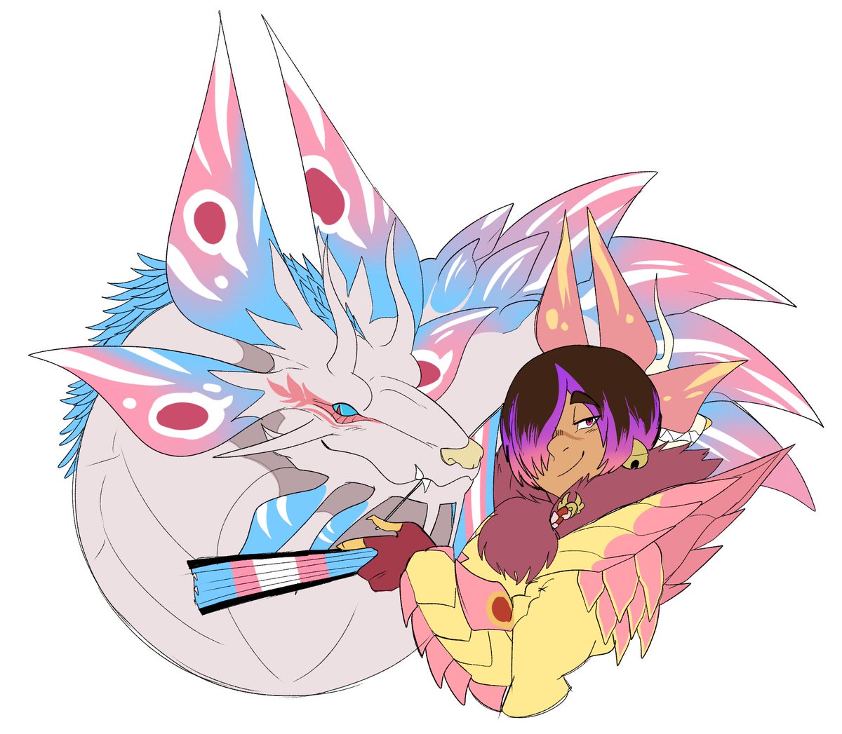 happy trans day of visibility from your local agender tmasc beast thingy :D!!!!