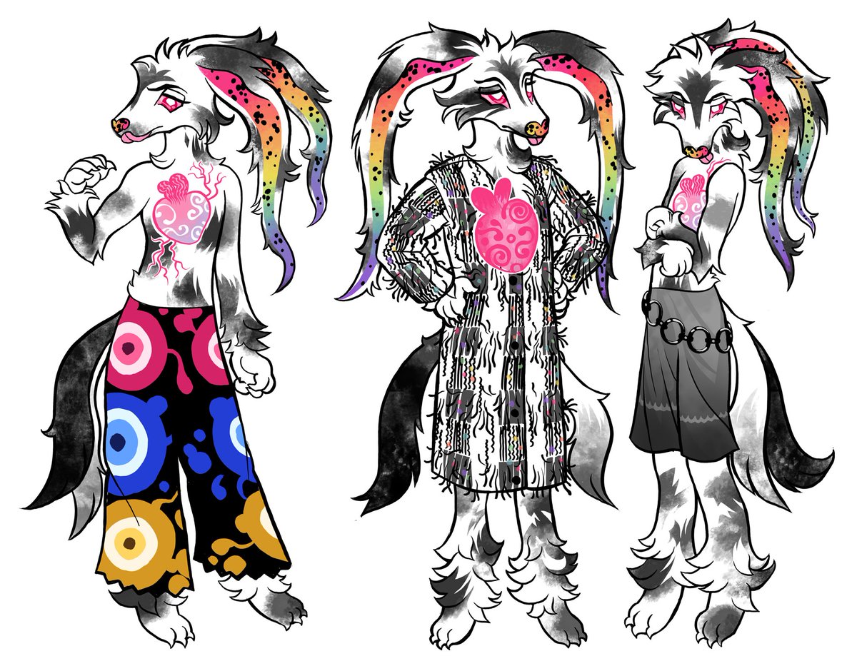 Rainbow heart creature