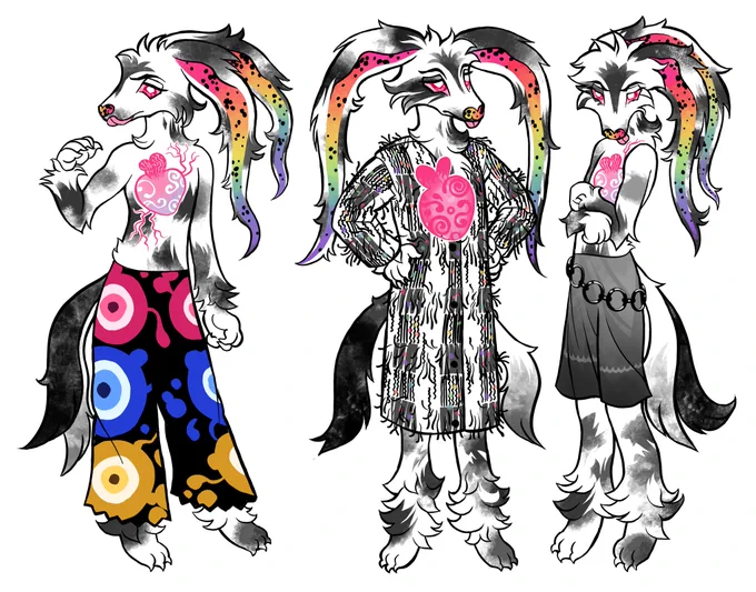 Rainbow heart creature 