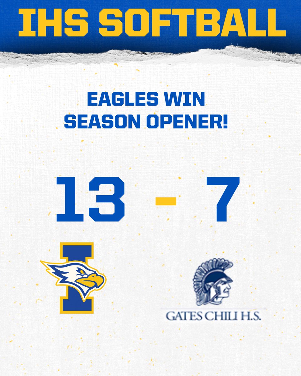Senior Ella Cooley led IHS  with 3 hits, including a clutch two-run double in the 4th inning, in a season-opening win over visiting Gates Chili, 13-7. Anasophia Cartagena (3 innings) and Emilia Newell (4) combined in the pitching dept. &amp; 8th-graders Olivia Cooley and Anna Ortiz