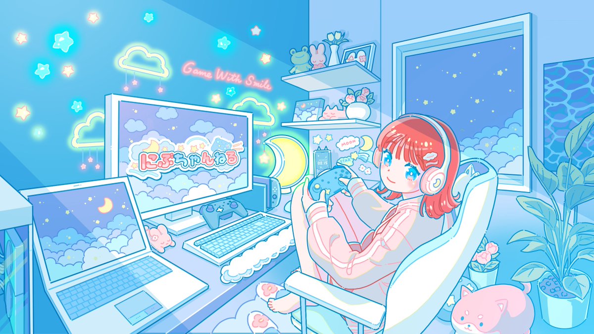 「【お仕事】丹生明里さん( )のYoutubeちゃんねる『にぶちゃんねる』のイラス」|ヒロコのイラスト