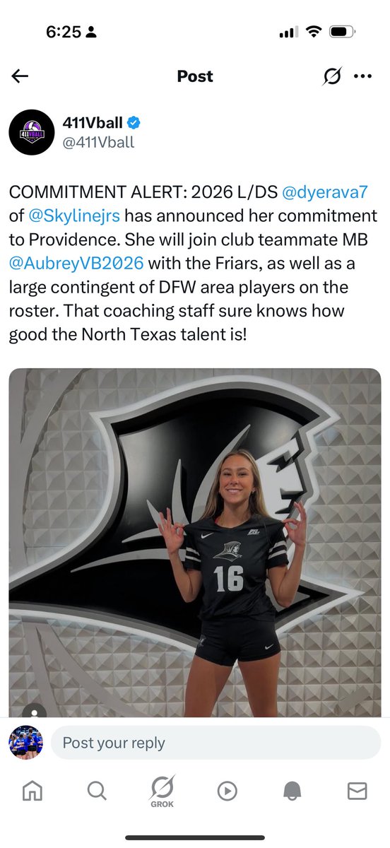 Aubrey Easterwood (@aubreyvb2026) on Twitter photo Let’s go <a href="/dyerava7/">Ava Dyer</a>!!!
<a href="/FriarVolleyball/">Providence VB</a> C/O 2026 coming in 🔥 🔥 🔥
<a href="/buserlyla2026/">Lyla Buser</a> <a href="/Gwenyth_Koss/">Gwen</a>
#BIGEAST
<a href="/jaytap2000/">Jason Bibler</a> <a href="/PrepVolleyball/">PrepVolleyball.com</a> <a href="/PDTexas/">Prep Dig Texas</a> <a href="/CoachMikeDZ/">Michael DeLeon</a> <a href="/BigDMedia19/">BigDMedia</a> <a href="/nxt1sports/">NXT 1</a> <a href="/411Vball/">411Vball</a> <a href="/GMsportsmedia1/">GM Sports Media</a> Let’s go <a href="/dyerava7/">Ava Dyer</a>!!!
<a href="/FriarVolleyball/">Providence VB</a> C/O 2026 coming in 🔥 🔥 🔥
<a href="/buserlyla2026/">Lyla Buser</a> <a href="/Gwenyth_Koss/">Gwen</a>
#BIGEAST
<a href="/jaytap2000/">Jason Bibler</a> <a href="/PrepVolleyball/">PrepVolleyball.com</a> <a href="/PDTexas/">Prep Dig Texas</a> <a href="/CoachMikeDZ/">Michael DeLeon</a> <a href="/BigDMedia19/">BigDMedia</a> <a href="/nxt1sports/">NXT 1</a> <a href="/411Vball/">411Vball</a> <a href="/GMsportsmedia1/">GM Sports Media</a>