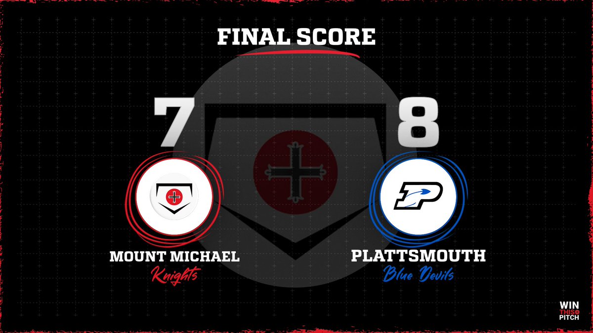 ⚾ Final: Plattsmouth 8, Mount Michael 7

Tough walk-off loss after the Knights rallied to tie it in the 7th. Barett Sykora had 3 hits, Sam Beninato 2 RBI, and JJ Stiles added 2 hits.

#WinThisPitch #UIOGD