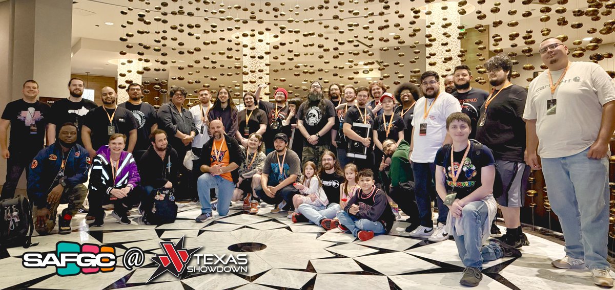 Not everyone was able to join in on the pic due to duties, pools, or missed pings, but we finally got a nice big group photo at TXS this year!!