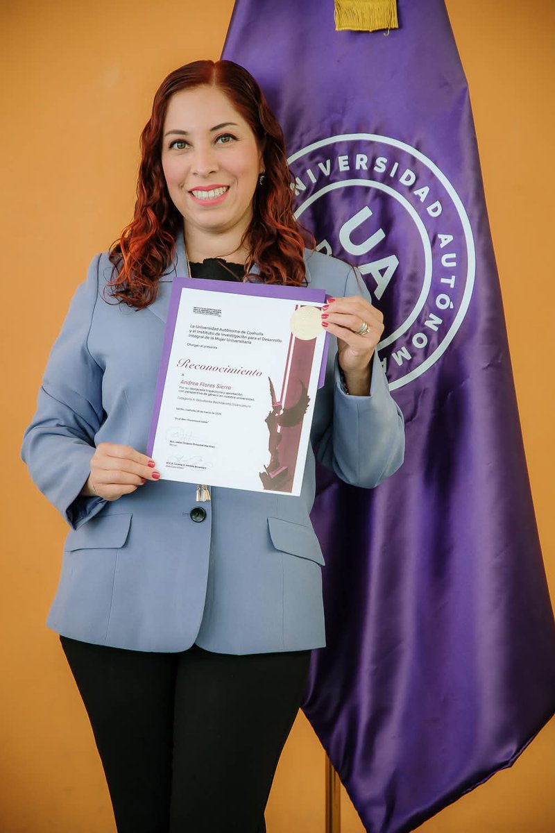 Judithescandon's tweet photo. El viernes 28 de marzo, recibí el reconocimiento a las Mujeres Universitarias UAdeC 2024-2025 categoría B: Estudiante de Posgrado FCPyS. Es un orgullo pertenecer a la casa de los lobos y lobas 🐺 #Somoslobos https://t.co/sFvw1KuqZ7