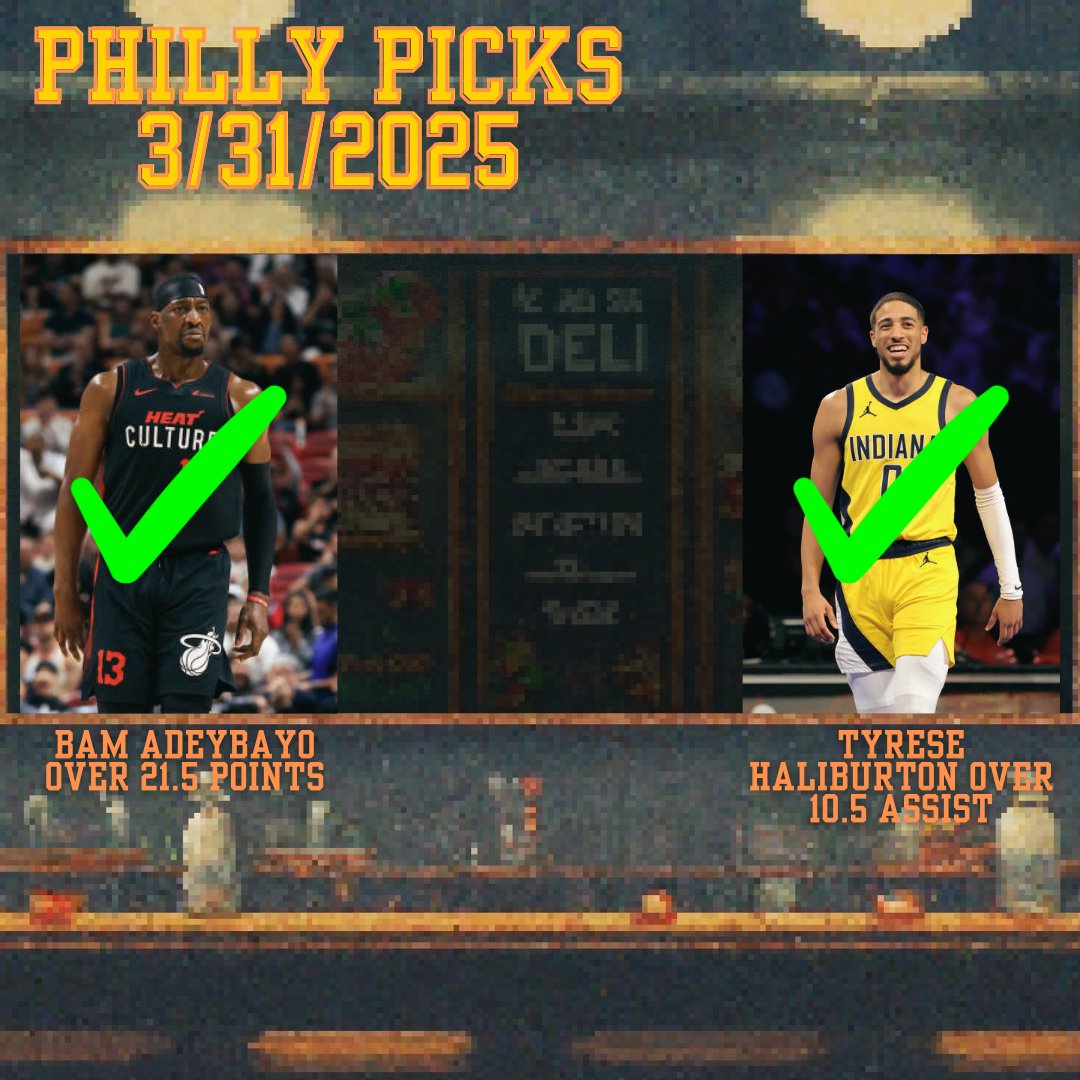 FINALLY 2-0 MINI SWEEP 🧹🧹🧹

CASH BAM OVER POINTS✅✅✅
CASH HALIBURTON OVER ASSIST ✅✅✅

SWEAT 🆓🆓🆓
EASY CHEESE 🧀🧀🧀

FOLLOW FOR FREE PROPS‼️‼️
#PrizePicks | #PrizePicksNBA | #GamblingX | #PropBets| #SleeperPicks | #chalkboard |#UnderdogFantasy | #DFS | #NBA